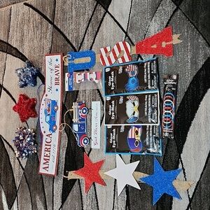 4TH OF JULY DECOR GLOW EYE MASKS BRACELETS 3D PAPPER GLASSES BUNDLE PRICE FIRM